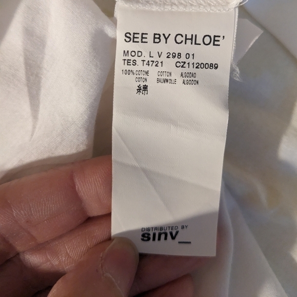 See by Chloe, size 10 white and yellow dress - Picture 6 of 6